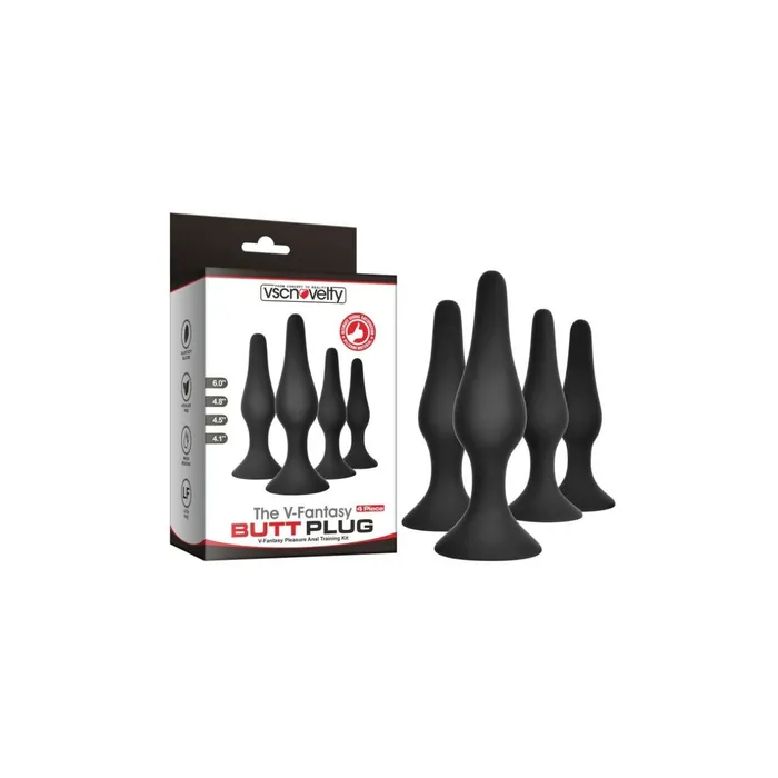 Anal | VSCNOVELTY Plug Anale VSCNOVELTY Nero Silicone Set 4 Pezzi Anal | VSCNOVELTY Plug Anale VSCNOVELTY Nero Silicone Set 4 Pezzi