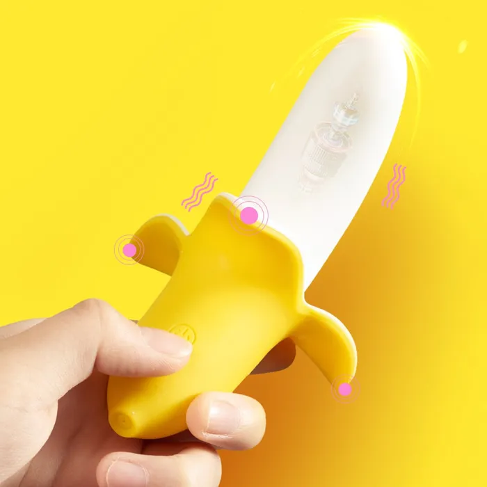 Female Sex Toys YSGLIFE Bananashaped Clitoral Vibrator Gspot Vaginal Stimulator Soft Silicone Dildo Female Masturbator Cute Adult Sex Toy for Woman