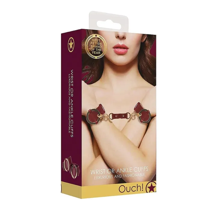 Ouch! Couples | Ouch Halo - Wrist & Ankle Cuffs - Burgundy