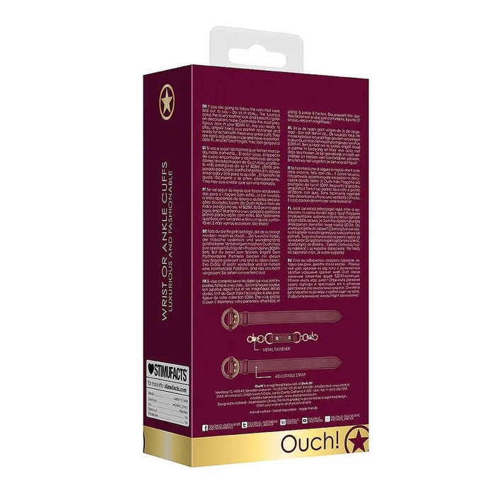 Ouch! Couples | Ouch Halo - Wrist & Ankle Cuffs - Burgundy