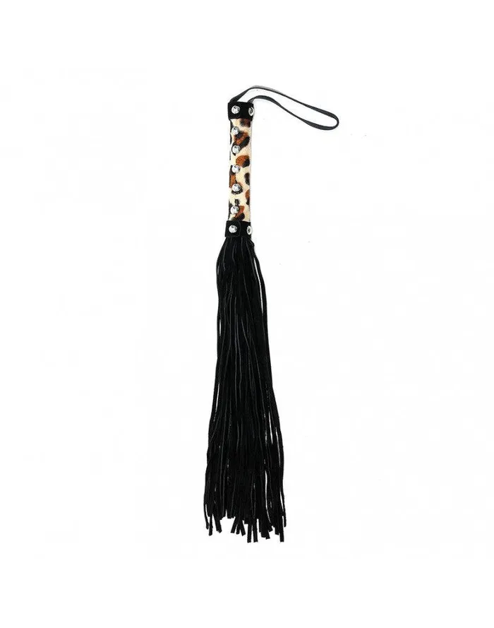Rimba Bondage Play Vibrators Rimba SM Zweepje 36 strengen Panter print