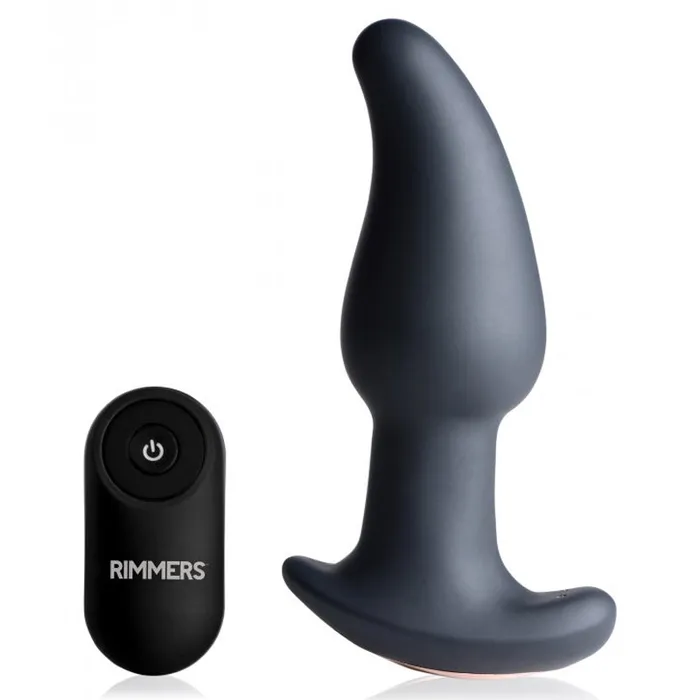 XR Brand Gyro-M 10X Curved Rimming Plug with Remote Control | Male Sex Toys