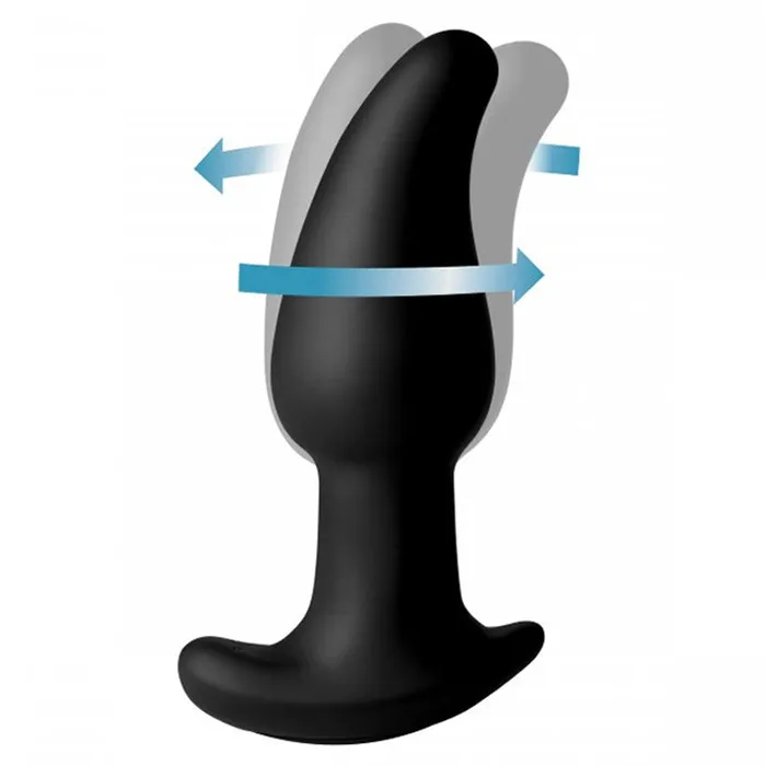 XR Brand Gyro-M 10X Curved Rimming Plug with Remote Control | Male Sex Toys