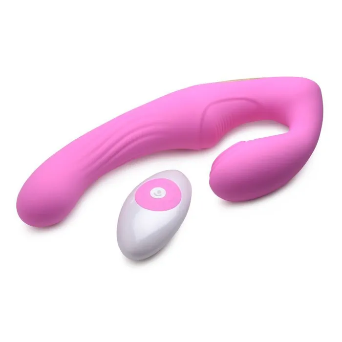 15X UPulse Strapless StrapOn w Remote Pink Strap U Female Sex Toys