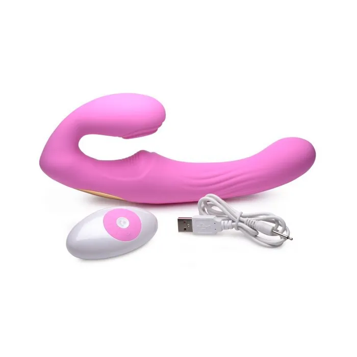 15X U-Pulse Strapless Strap-On w Remote Pink | Strap U Female Sex Toys 15X U-Pulse Strapless Strap-On w Remote Pink | Strap U Female Sex Toys