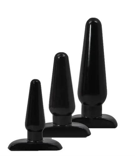 Anal Blush Novelties Hard Steel Anal Trainer Kit Black