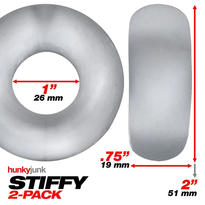 Anal | Stiffy 2-Pack Bulge-Rings - Clear Ice - Oxballs Anal | Stiffy 2-Pack Bulge-Rings - Clear Ice - Oxballs