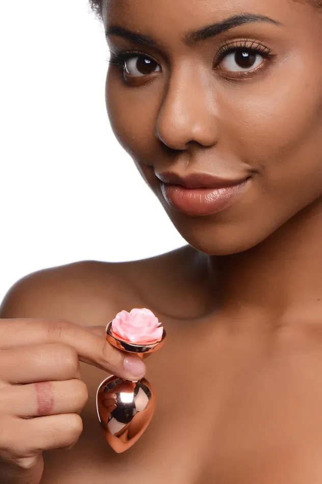 Anal | XR Brands Booty Sparks Pink Rose Gold Anal Plug