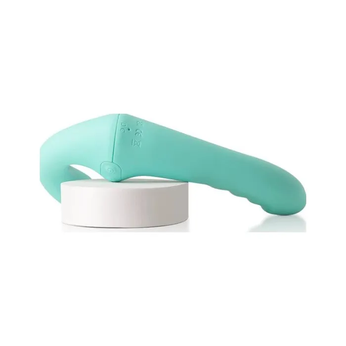 Arosum Female Sex Toys | VibraTwin Rechargeable Come Hither Strapless Strap On with Remote