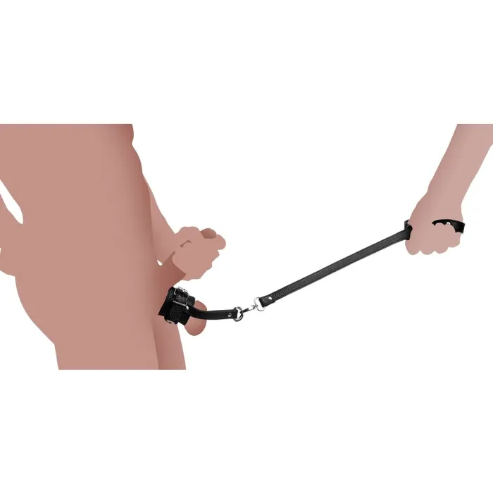 Ball Stretcher With Leash XR Brands Strict Male Sex Toys