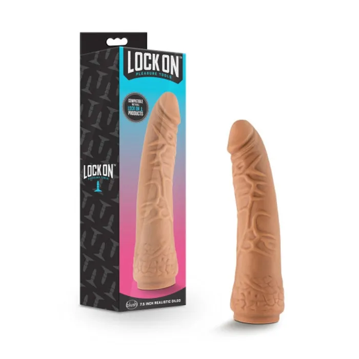 Blush Novelties Dildos | Lock on - 7.5 Inch Realistic Lock on Dildo - Mocha Blush Novelties Dildos | Lock on - 7.5 Inch Realistic Lock on Dildo - Mocha