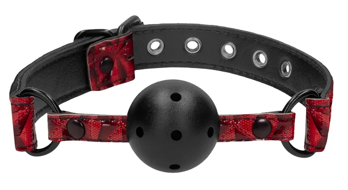 Breathable Luxury Ball Gag Burgundy Shots Ouch Male Sex Toys