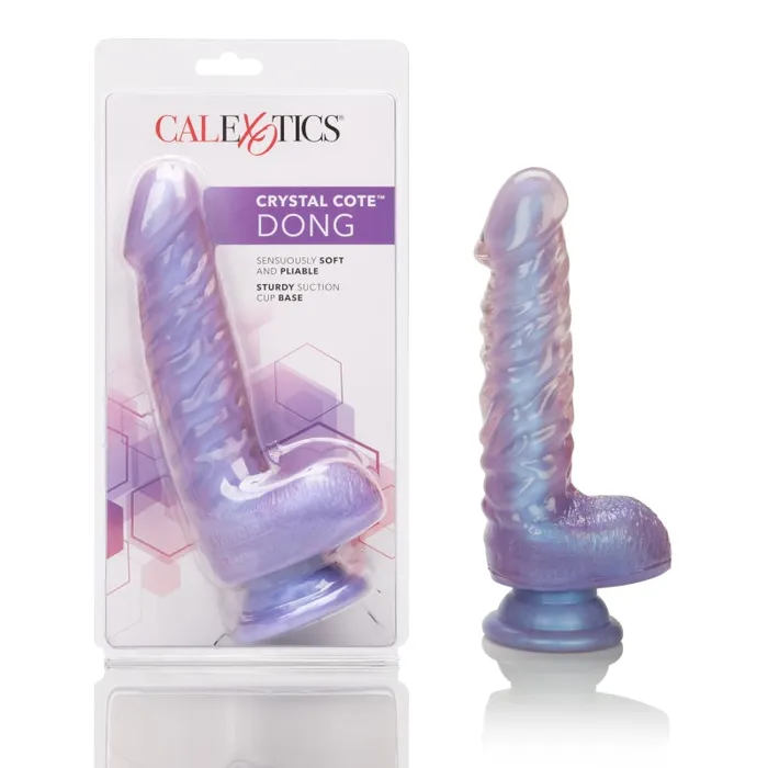 Dildos CalExotics Crystal Cote 7 Inches Dong Purple