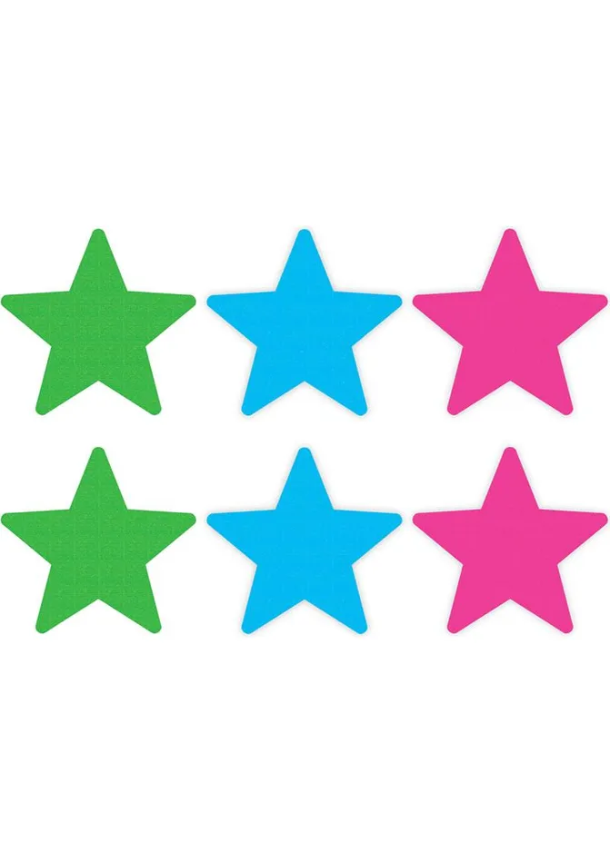 Dildos XGen Products Pasties Neon Star 3pk Asst