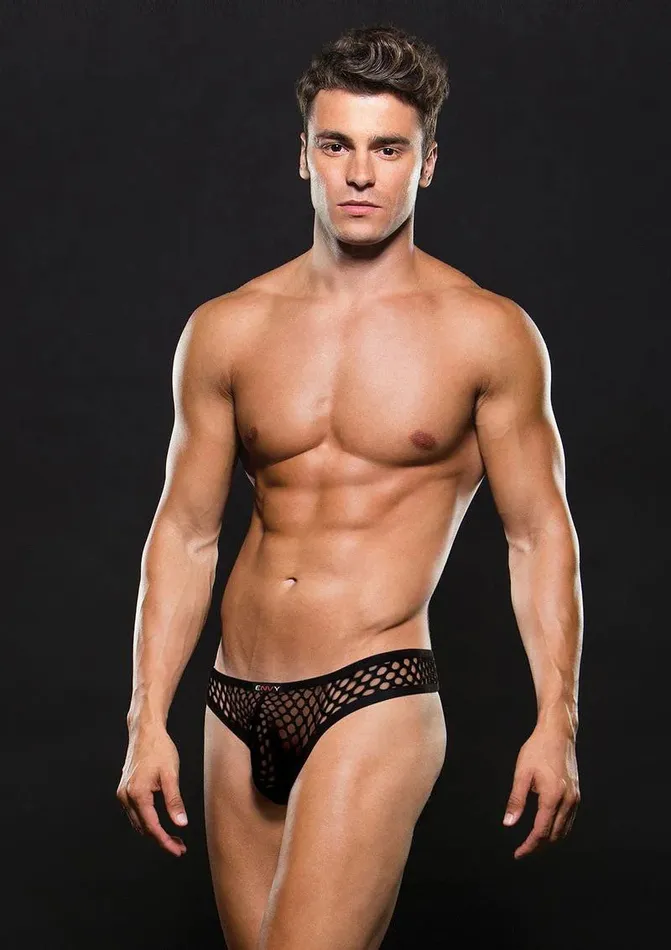 Envy Menswear Envy Modern Fishnet Thong Largexlarge Black Anal