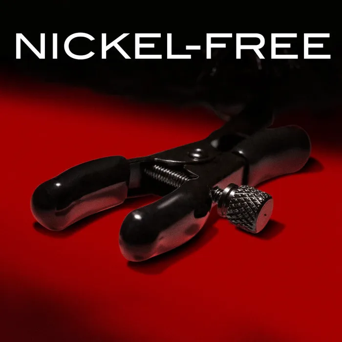Female Sex Toys | Blush Novelties Noir Pom Adjustable Nipple Clamps-(bl-89305) Female Sex Toys | Blush Novelties Noir Pom Adjustable Nipple Clamps-(bl-89305)
