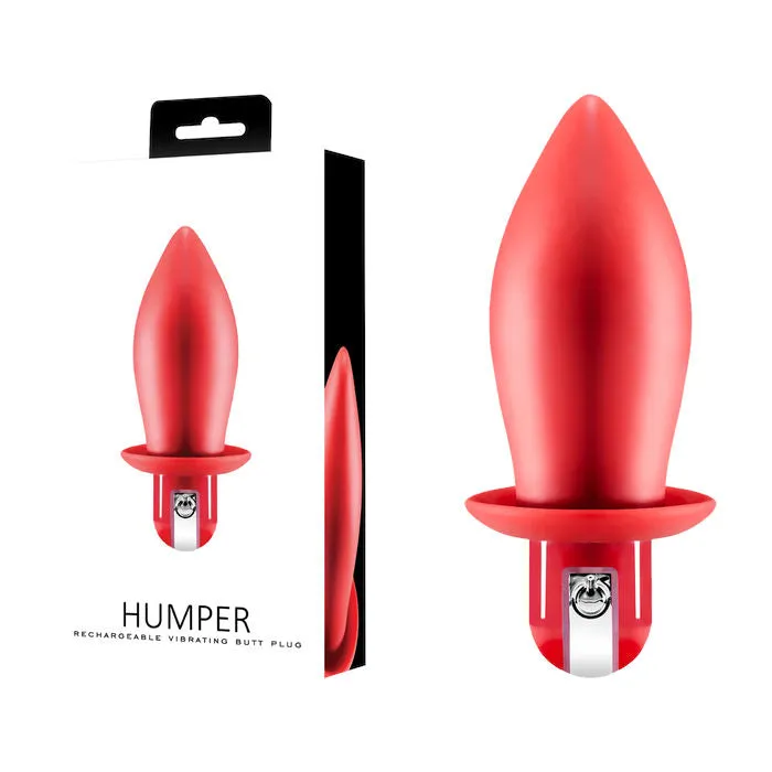 Humper Rechargeable Vibrating Spade Shaped Butt Plug Red Excellent Power Anal