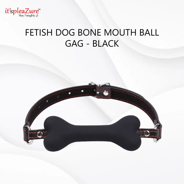 ItspleaZure Anal ItspleaZure Fetish Dog bone Mouth Ball Gag Black