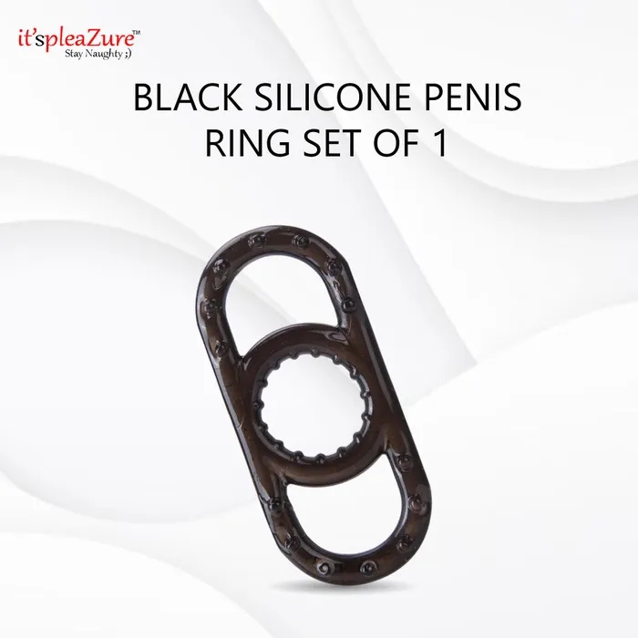 Itspleazure Black Silicone Penis Ring Set of 1 ItspleaZure Anal