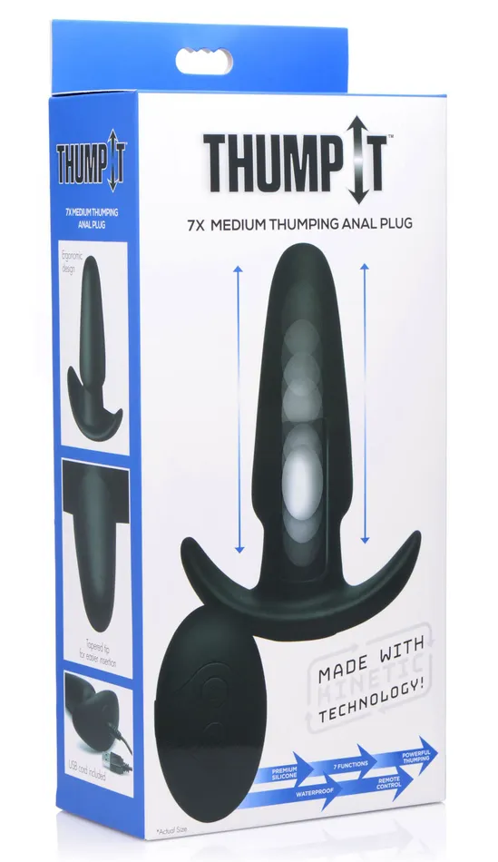 Kinetic Thumping 7x Medium Anal Plug | XR Brands Male Sex Toys