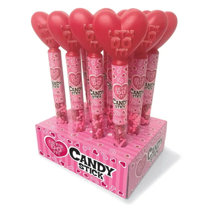 Lets Do It Candy Stick Display 12 Count Little Genie Dildos