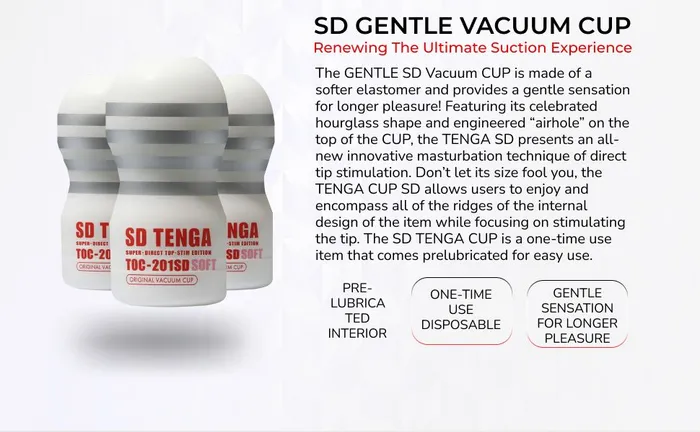 Male Sex Toys | Tenga Sd Original Vaccum Cup - TENGA