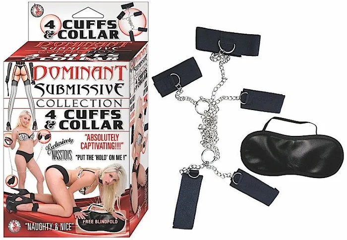 Nasstoys Anal Dominant Submissive 4 Cuffs Collar Black