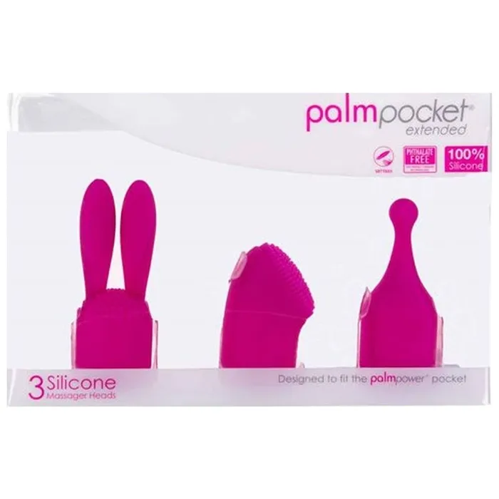 PalmPower Pocket Extended Silicone Massage Heads 3 Pc Set PalmPower Anal