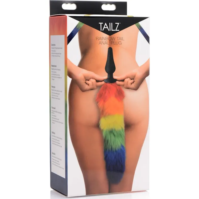 Rainbow Tail Silicone Butt Plug Tailz Anal