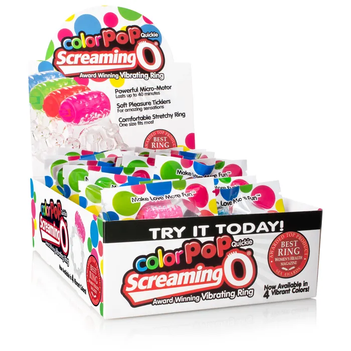 Screaming O Vibrators Colorpop Quickie 24 Count Box Assorted Colors