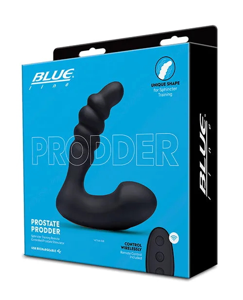 Anal Blue Line Vibrating Prostate Prodder wRemote Black Electric Eel INC Anal Blue Line Vibrating Prostate Prodder wRemote Black Electric Eel INC