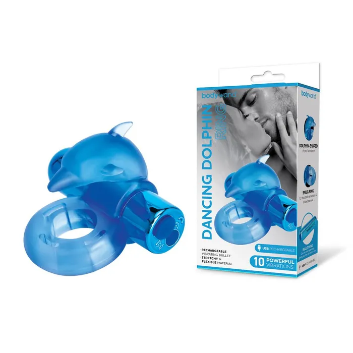 Bodywand Couples Bodywand Rechargeable Dancing Dolphin Ring Blue Vibrating Cock Ring Bodywand Couples Bodywand Rechargeable Dancing Dolphin Ring Blue Vibrating Cock Ring