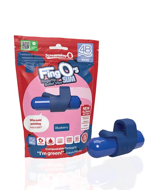 Bushman Products Female Sex Toys Screaming O 4B FingO Slim Blueberry