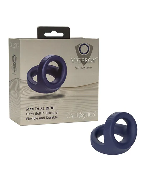 California Exotic Novelties Vibrators Viceroy Max Dual Ring Blue