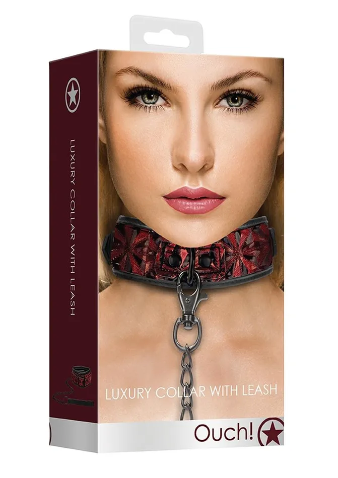 Couples Ouch Luxury Collar with Leash Ouch