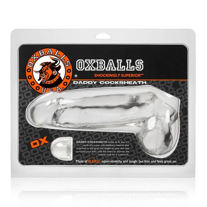 Dildos Oxballs Daddy Cocksheath wBalls Clear Ox Balls