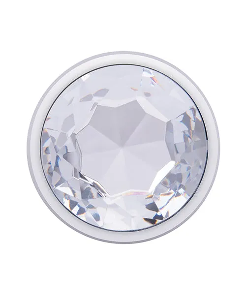 Electric Eel INC Anal Gemsations 2 pc 325 37 Tapered Bling Bling Metal Butt Plug Training Set Silver