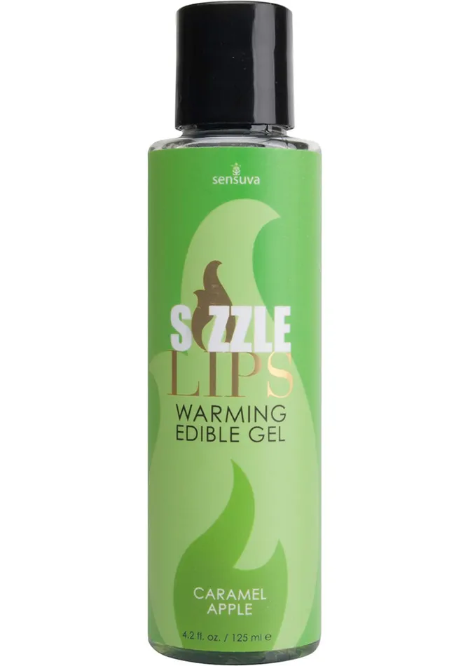 Enhancers Sizzle Lips Warming Edible Gel Caramel Apple Sizzle Lips
