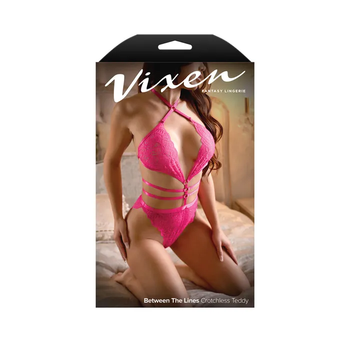 Fantasy Lingerie Vibrators VIXEN BETWEEN THE LINES Hot Pink One Size Fantasy Lingerie Vibrators VIXEN BETWEEN THE LINES Hot Pink One Size