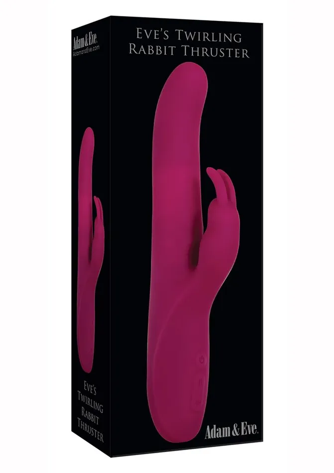 Female Sex Toys Adam and Eve Adam and Eve Eves Twirling Rabbit Thruster Silicone Rechargeable Vibrator