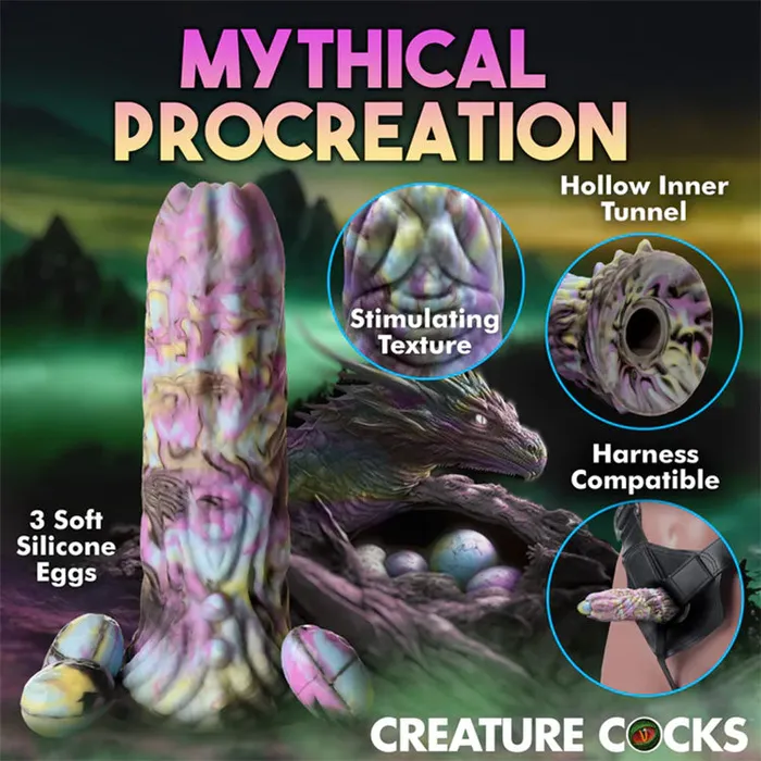 Female Sex Toys Creature Cocks Creature Cocks Dragon Spawn Ovipositor Dildo with Eggs