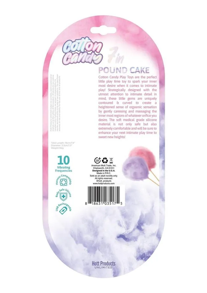 Female Sex Toys Hott Products Cotton Candy Pound Cake Rechargeable Silicone Dong