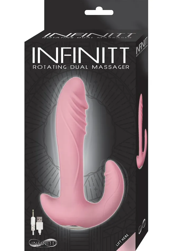 Infinitt Rotating Dual Massager Silicone Rechargeable Vibrator Infinitt Female Sex Toys Infinitt Rotating Dual Massager Silicone Rechargeable Vibrator Infinitt Female Sex Toys
