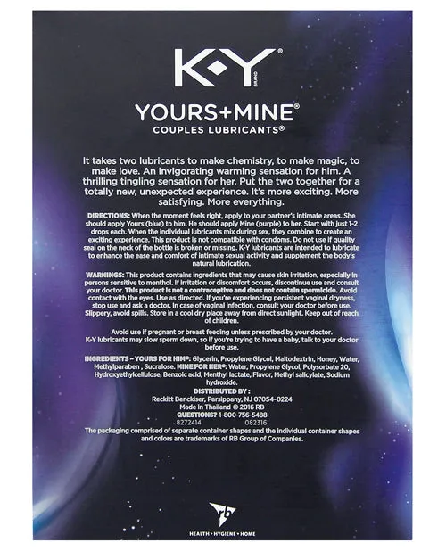 KY Yours Mine Gift Set Paradise Marketing Female Sex Toys