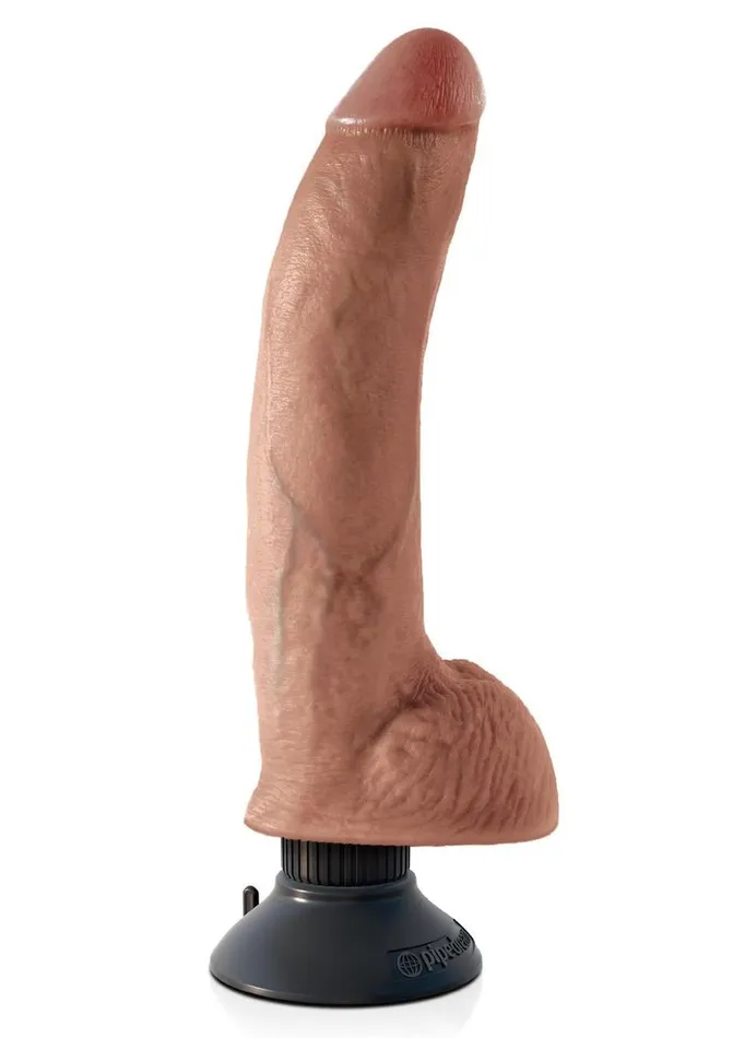 King Cock King Cock Vibrating Dildo with Balls Female Sex Toys King Cock King Cock Vibrating Dildo with Balls Female Sex Toys