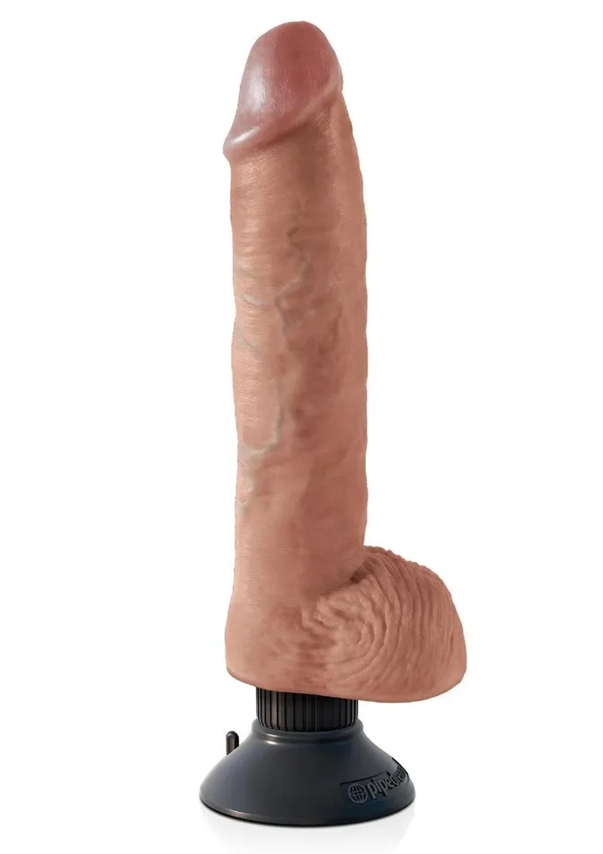 King Cock King Cock Vibrating Dildo with Balls Female Sex Toys King Cock King Cock Vibrating Dildo with Balls Female Sex Toys