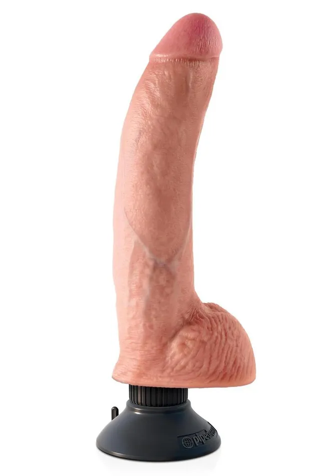 King Cock King Cock Vibrating Dildo with Balls Female Sex Toys King Cock King Cock Vibrating Dildo with Balls Female Sex Toys