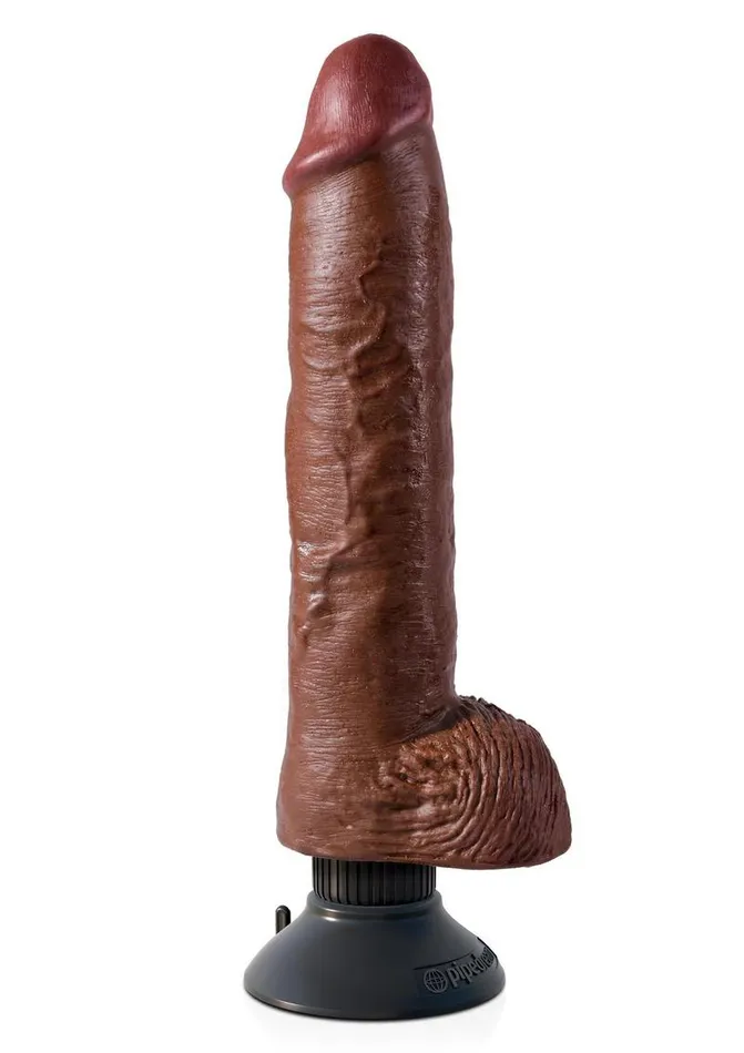 King Cock King Cock Vibrating Dildo with Balls Female Sex Toys King Cock King Cock Vibrating Dildo with Balls Female Sex Toys