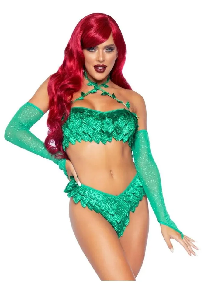 Leg Avenue Poison Temptress Leafy Halter Top with Corset Lace Up Back Leafy Panty and Sleeves Leg Avenue Female Sex Toys Leg Avenue Poison Temptress Leafy Halter Top with Corset Lace Up Back Leafy Panty and Sleeves Leg Avenue Female Sex Toys