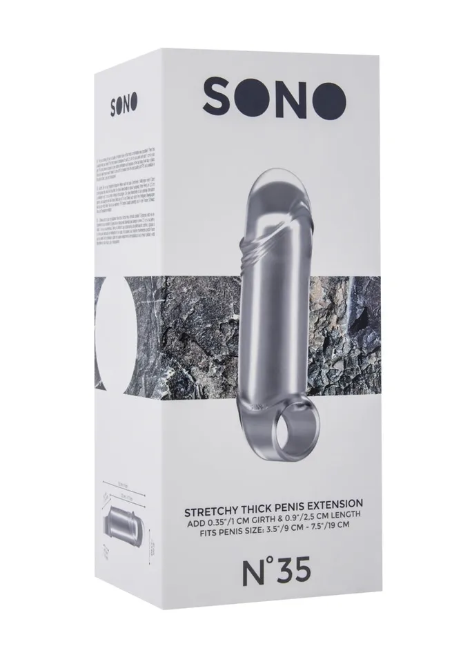 Male Sex Toys Shots Sono Sono No35 Stretchy Thick Penis Extension Translucent